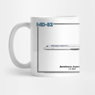 McDonnell Douglas MD-83 - Aerolineas Argentinas (Art Print) Mug